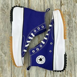 Converse Run Star Hike Canvas Platform Active Sneaker Shoes Size 10